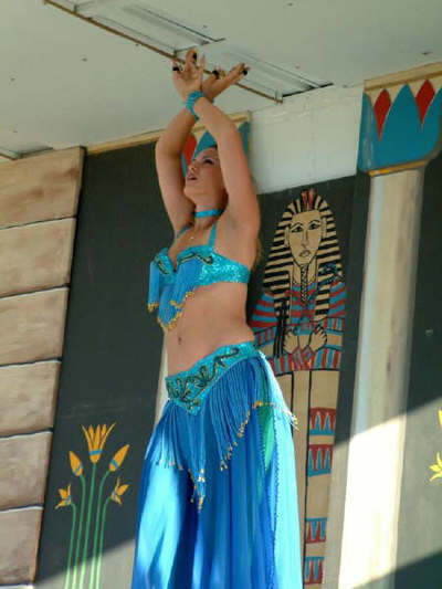 Suzanna as a baby belly dancer in Mediterranean Fantasy Festival.